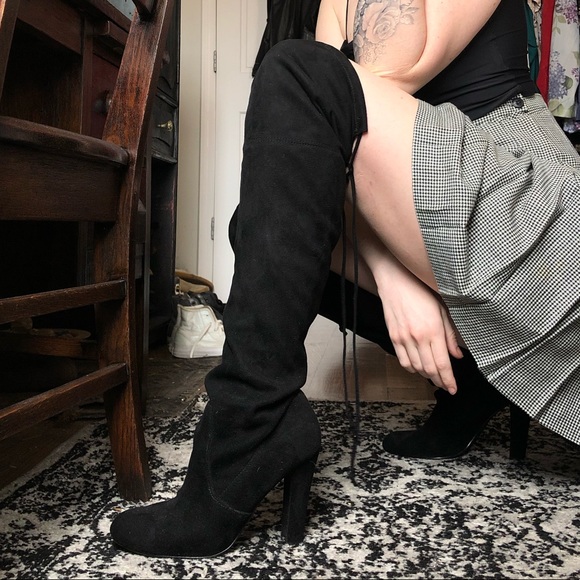 SOLD Steve Madden Suede Over the Knee Boots - Picture 1 of 4